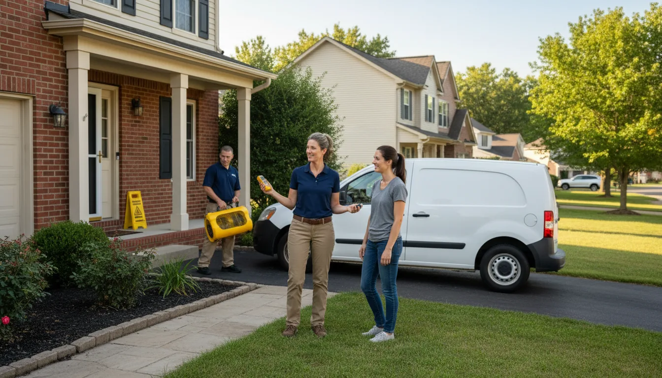 Residential water damage restoration in Hoffman, IL